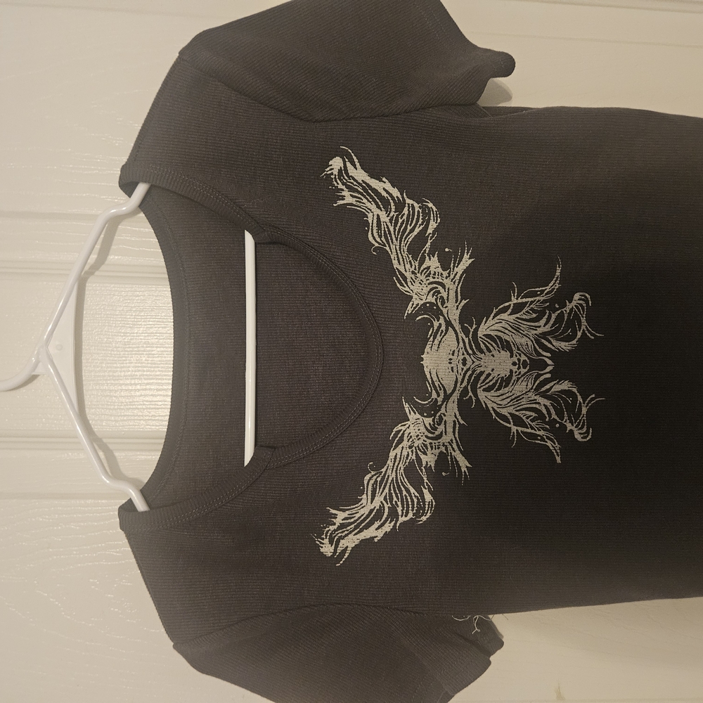 Women's Black Graphic Tee